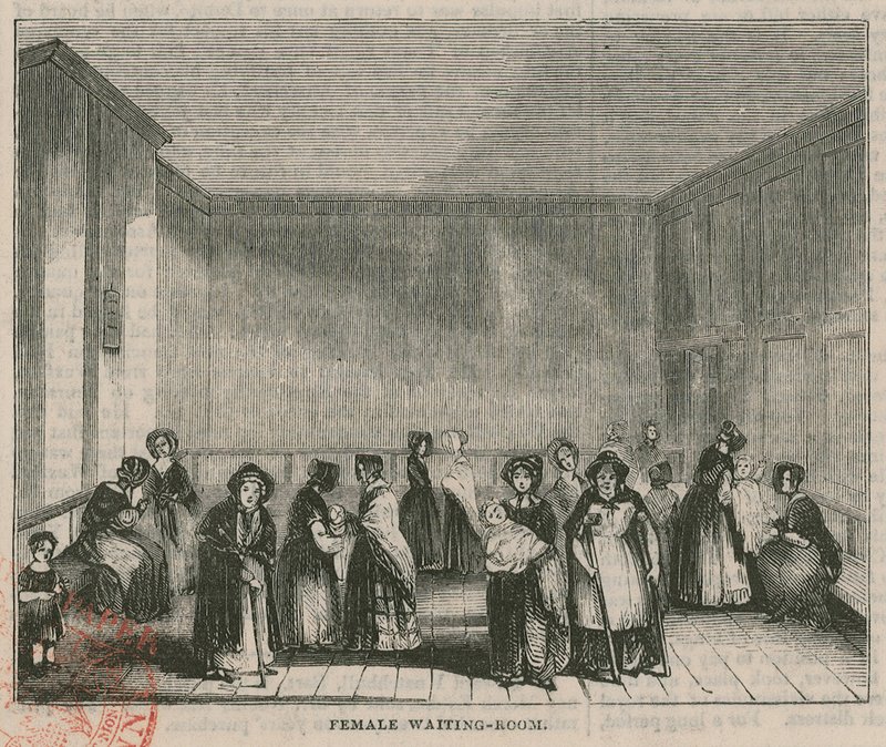 The Royal Free Hospital, Grays Inn Road, Londyn: poczekalnia dla kobiet autorstwa English School