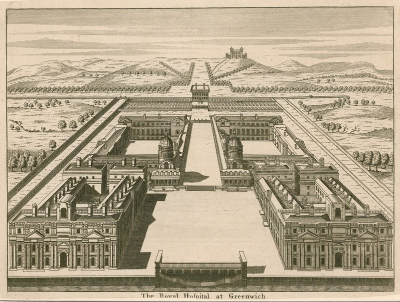 Szpital Królewski w Greenwich, Londyn autorstwa English School