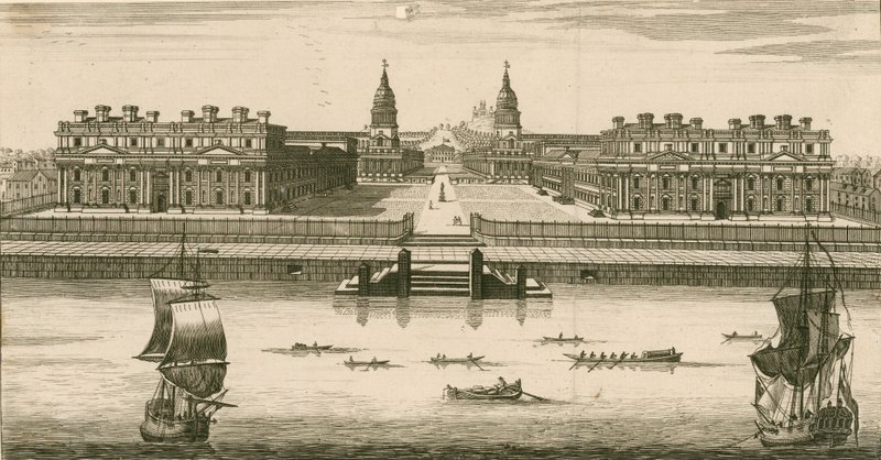 Szpital Królewski w Greenwich, Londyn autorstwa English School