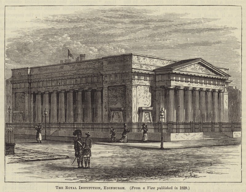 The Royal Institution, Edynburg (grawerunek) autorstwa English School