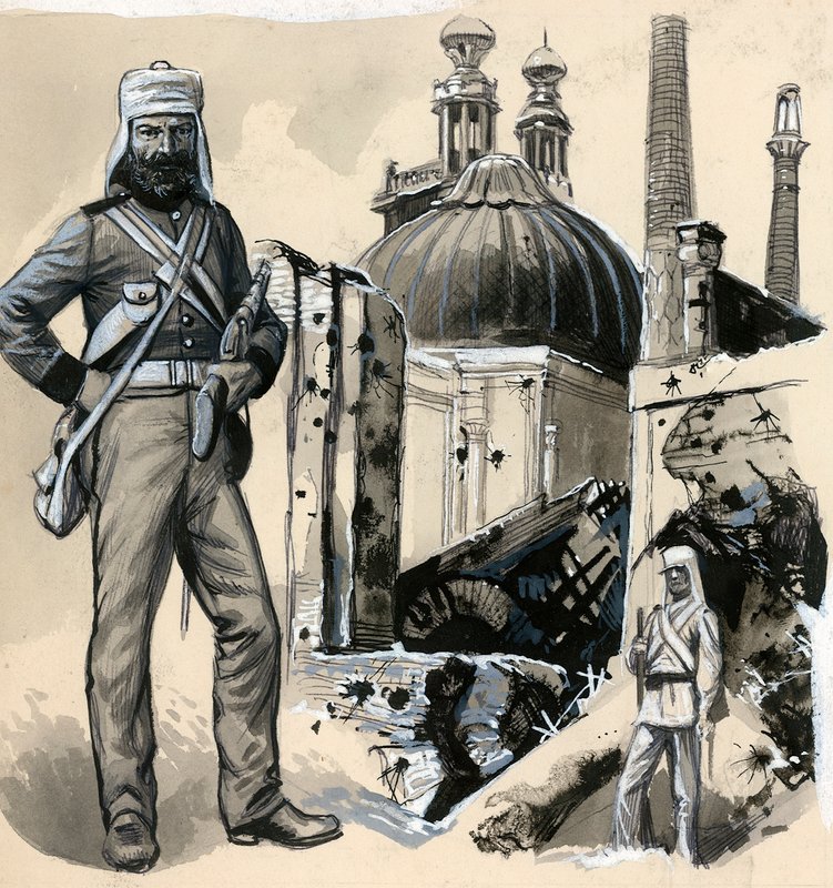 Royal Marines, którzy pomogli złagodzić oblężenie Lucknow autorstwa English School
