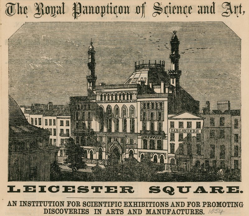 Królewski Panopticon Nauki i Sztuki, Leicester Square, Londyn autorstwa English School