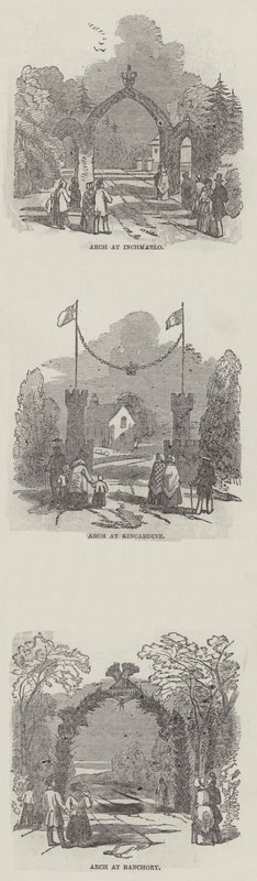 Royal Progress to Balmoral (grawerowanie) autorstwa English School