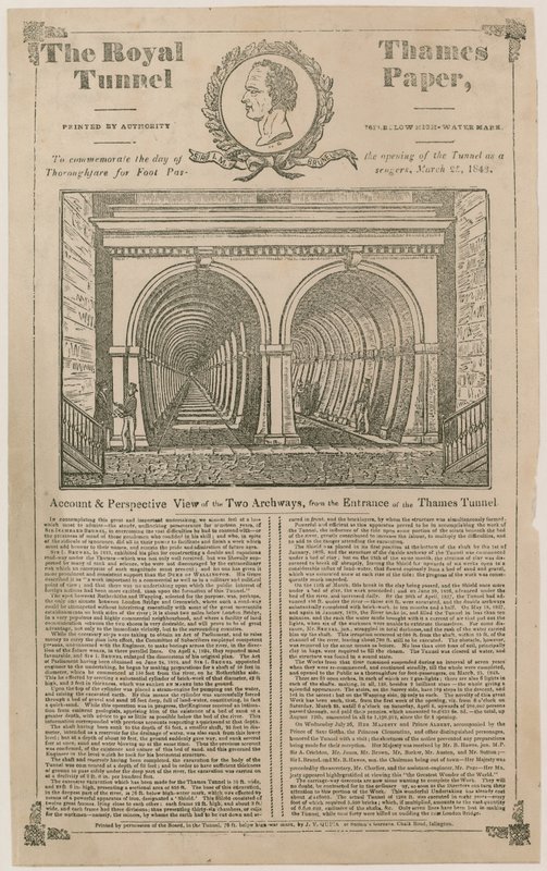 Papier Tunel Królewski Tamizy autorstwa English School