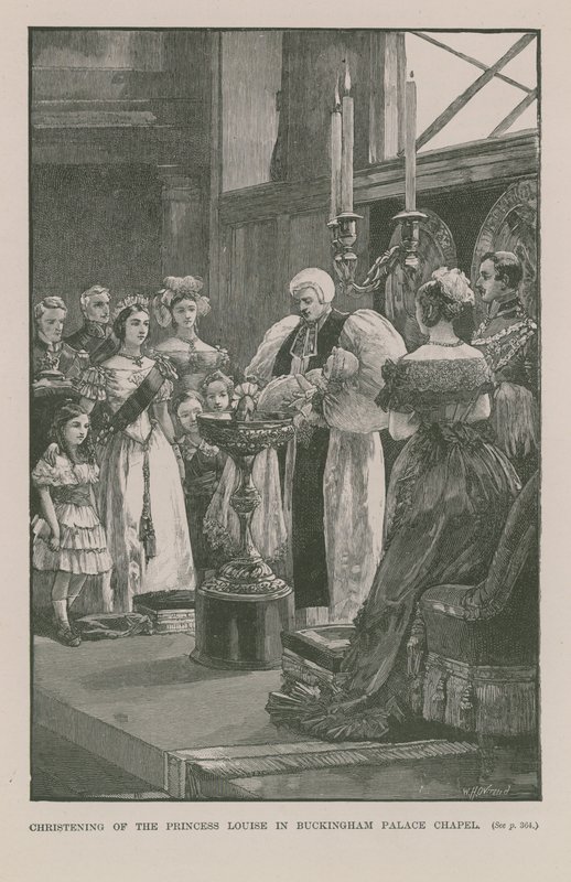 Królewskie chrzciny w Pałacu Buckingham autorstwa English School
