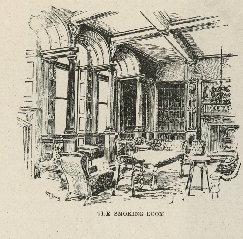 Russell Hotel, Russell Square: sala dla palących autorstwa English School