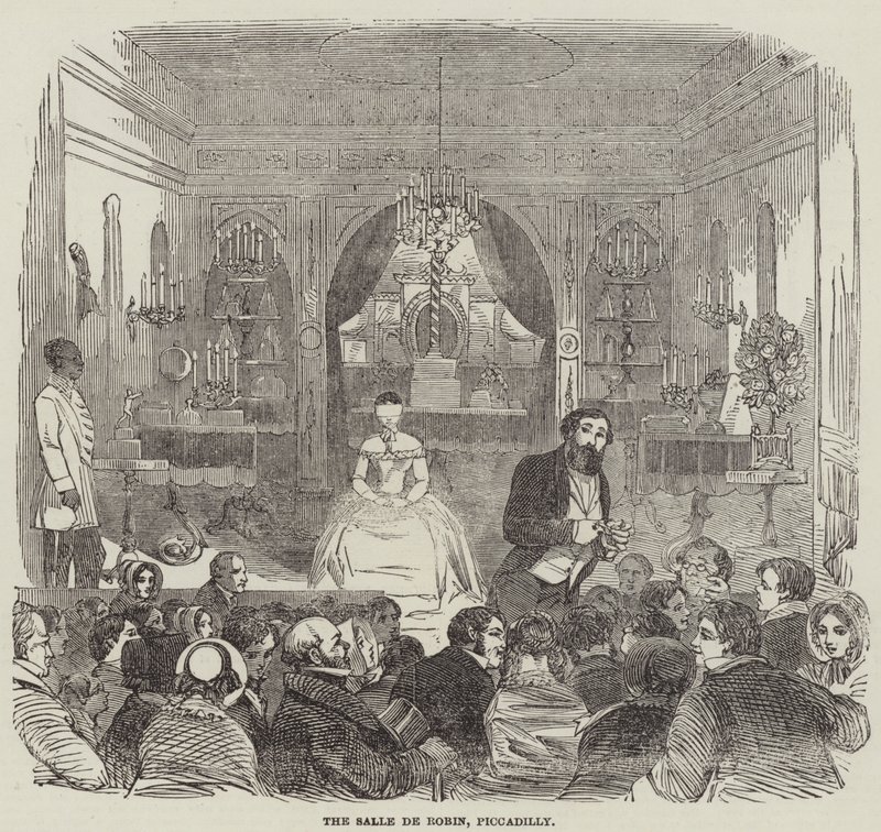 Salle de Robin, Piccadilly (grawerowanie) autorstwa English School