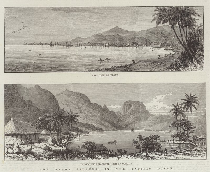 Wyspy Samoa na Oceanie Spokojnym (rycina) autorstwa English School