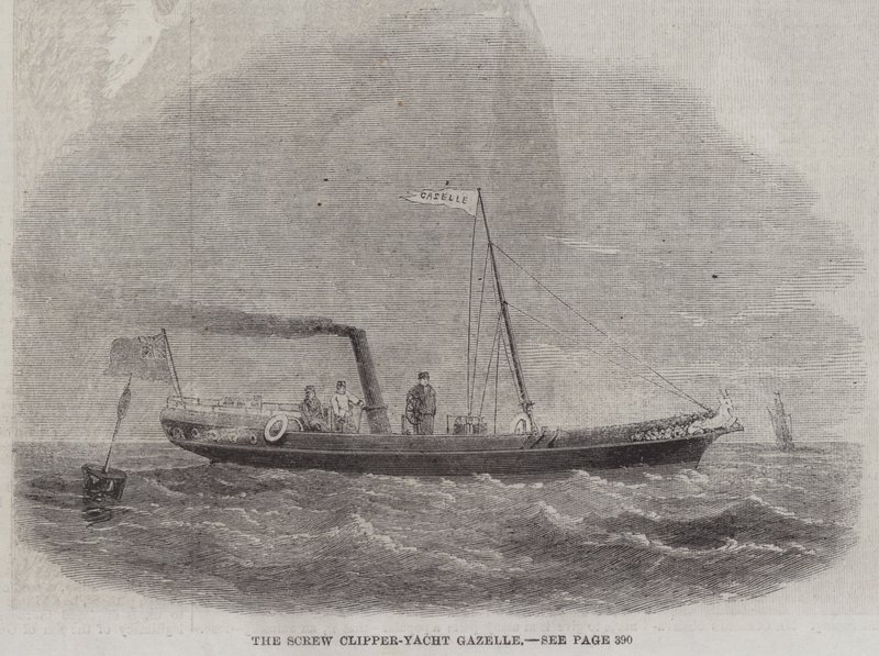 Śruba Clipper-Yacht Gazelle (grawerowanie) autorstwa English School
