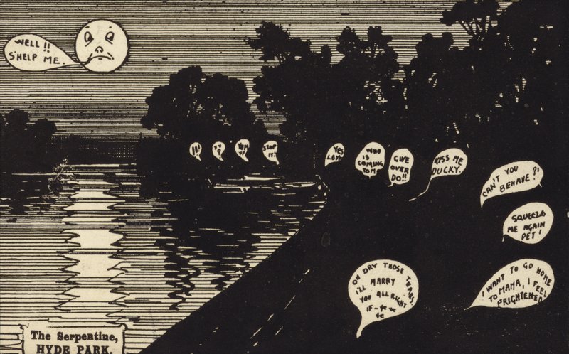 The Serpentine, Hyde Park (rycina) autorstwa English School