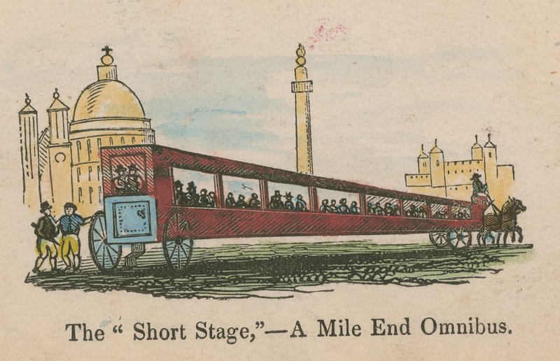 The Short Stage – omnibus Mile End; kreskówka autorstwa English School