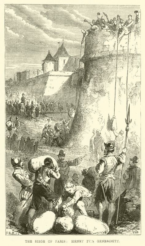 Oblężenie Paryża, hojność Henryka IV autorstwa English School
