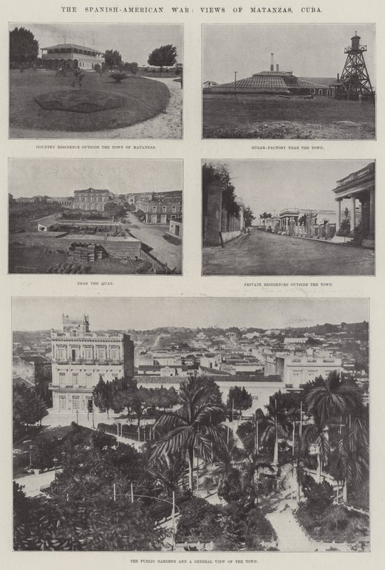 Wojna hiszpańsko-amerykańska, Widoki Matanzas, Kuba (rycina) autorstwa English School