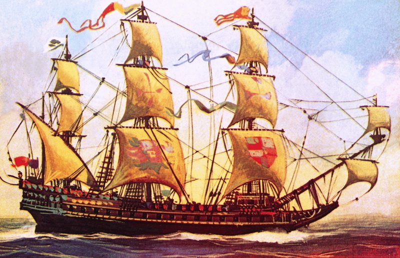 Hiszpański Galeon autorstwa English School