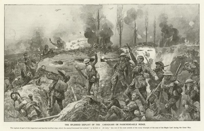 Wspaniały wyzysk Kanadyjczyków na pasmie Passchendaele, I wojna światowa autorstwa English School