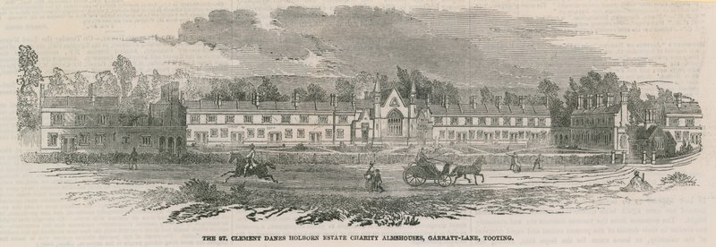 Przytułki charytatywne St Clement Danes Holborn na Garratt Lane autorstwa English School