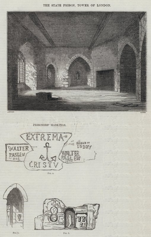 Więzienie państwowe, Tower of London (rycina) autorstwa English School
