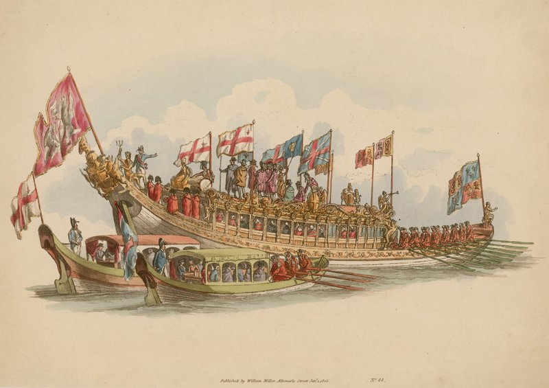The Stationers Barge, Tamiza, Londyn autorstwa English School