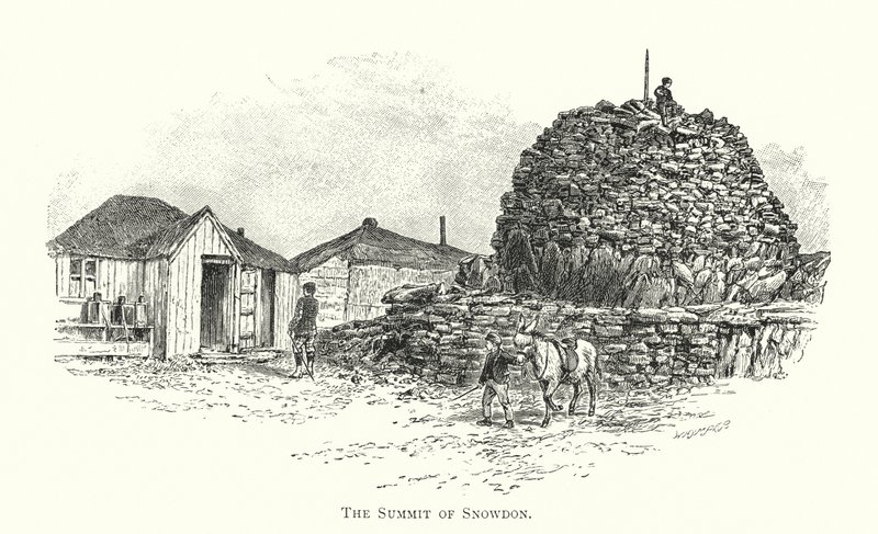 Szczyt Snowdon (grawerowanie) autorstwa English School