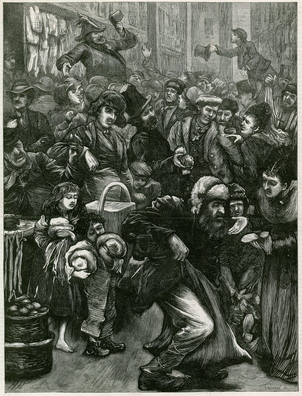 Niedzielne pytania dotyczące handlu – szkic w Petticoat Lane autorstwa English School