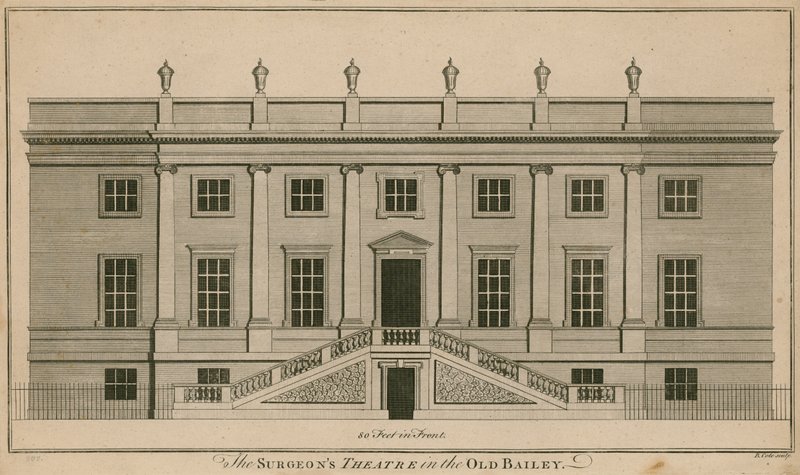 The Surgeons Theatre w Old Bailey, Londyn autorstwa English School