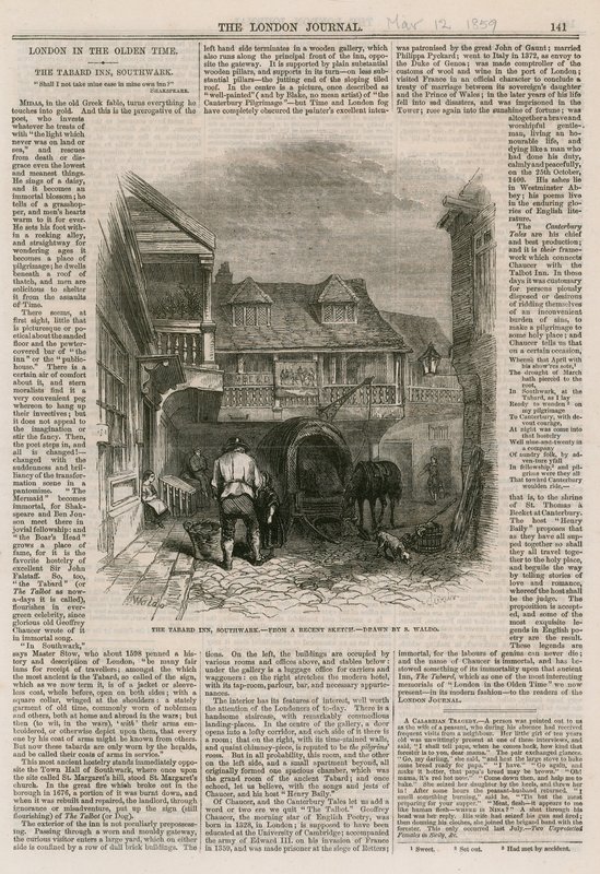 The Tabard Inn, Southwark autorstwa English School