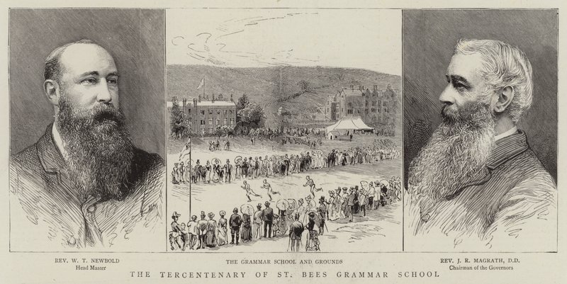 Tercentenary of St Bees Grammar School (grawerunek) autorstwa English School