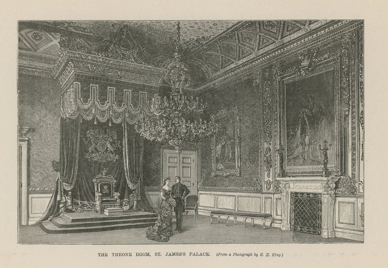 Sala tronowa w Pałacu św. Jakuba autorstwa English School