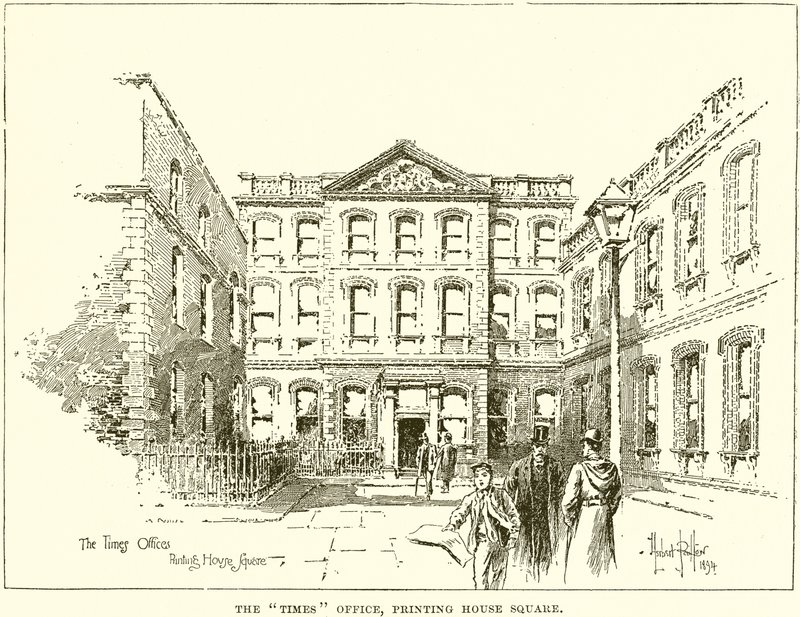The Times Office, Plac Drukarni autorstwa English School