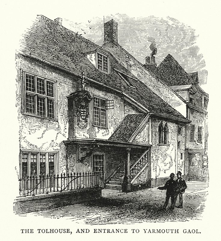 Tolhouse i wejście do więzienia w Yarmouth (rycina) autorstwa English School