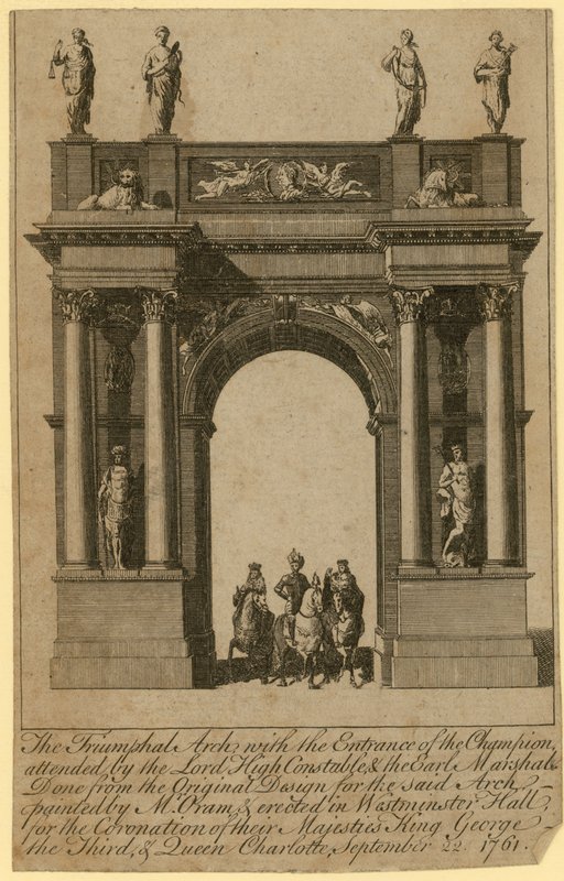 Łuk Triumfalny z wejściem Mistrza autorstwa English School