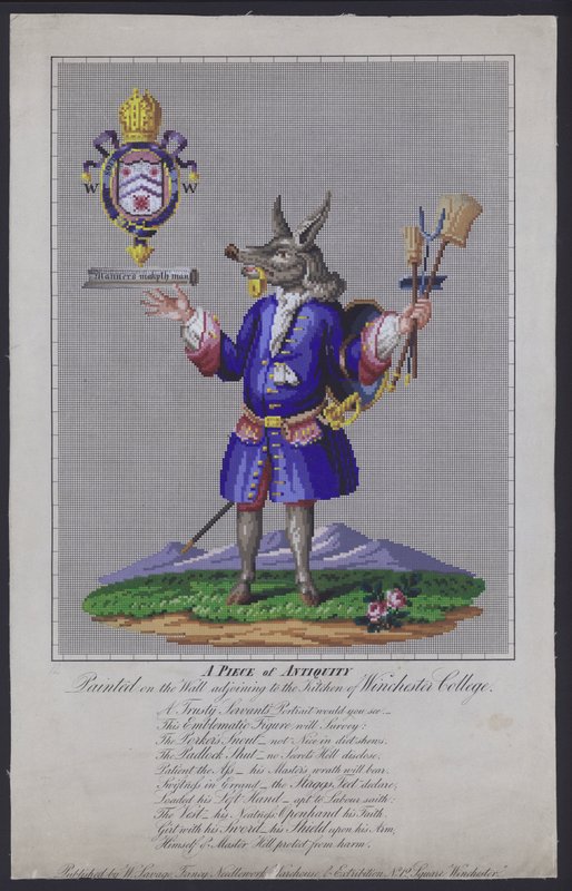 The Trusty Servant, namalowany na ścianie przylegającej do kuchni Winchester College w Hampshire, przez angielskiego poetę Johna Hoskinsa w 1579 roku autorstwa English School