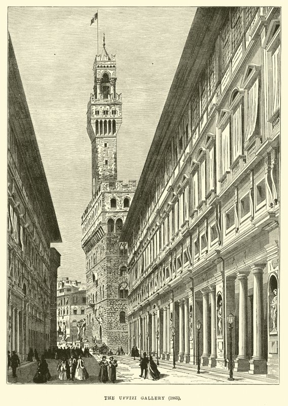 Galeria Uffizi, 1865 autorstwa English School