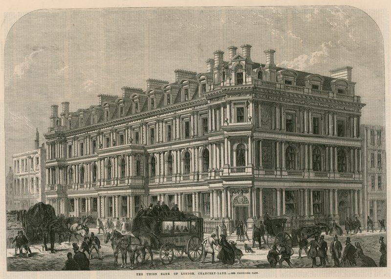 The Union Bank of London, Chancery Lane, Londyn autorstwa English School