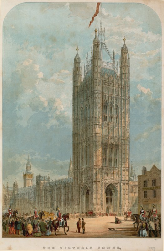 Victoria Tower, Westminster, Londyn autorstwa English School