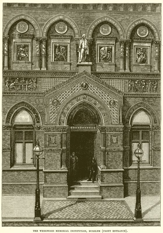 Wedgwood Memorial Institution, Burslem (wejście od frontu) autorstwa English School