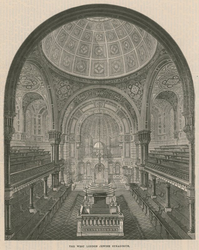 Synagoga żydowska w Zachodnim Londynie autorstwa English School