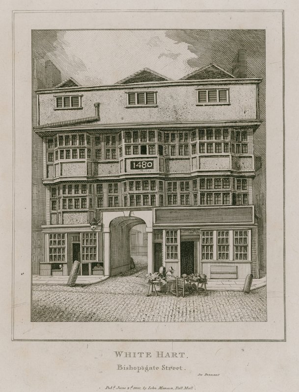 Biały Hart, ulica Bishopsgate autorstwa English School
