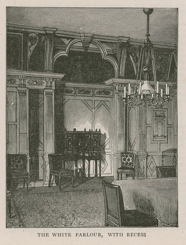 Biały Salon, z wnęką, Holland House autorstwa English School