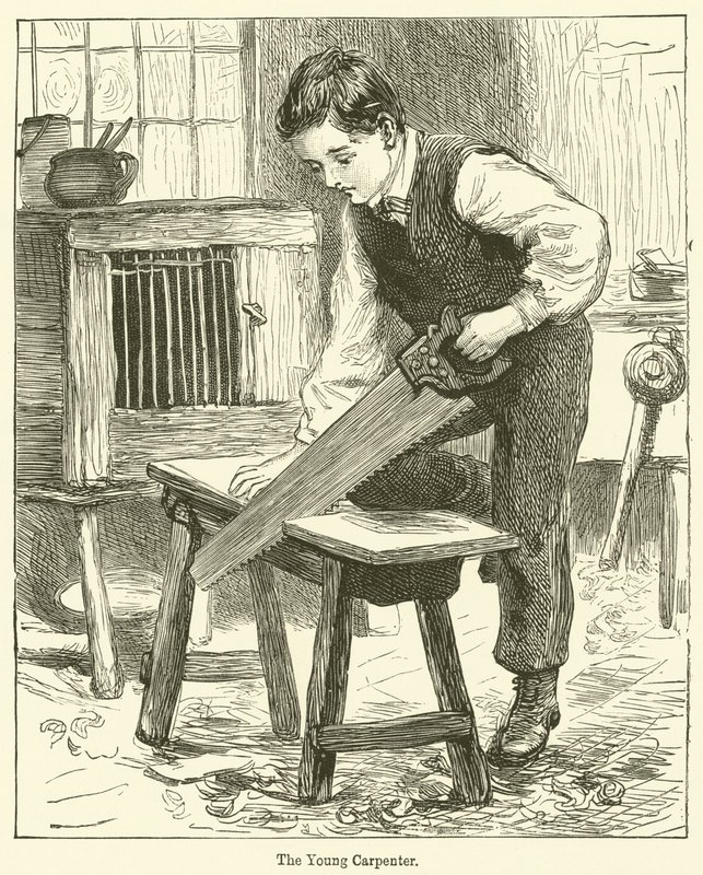 Młody cieśla (grafika) autorstwa English School