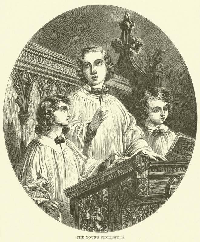 Młodzi chórzyści (rycina) autorstwa English School