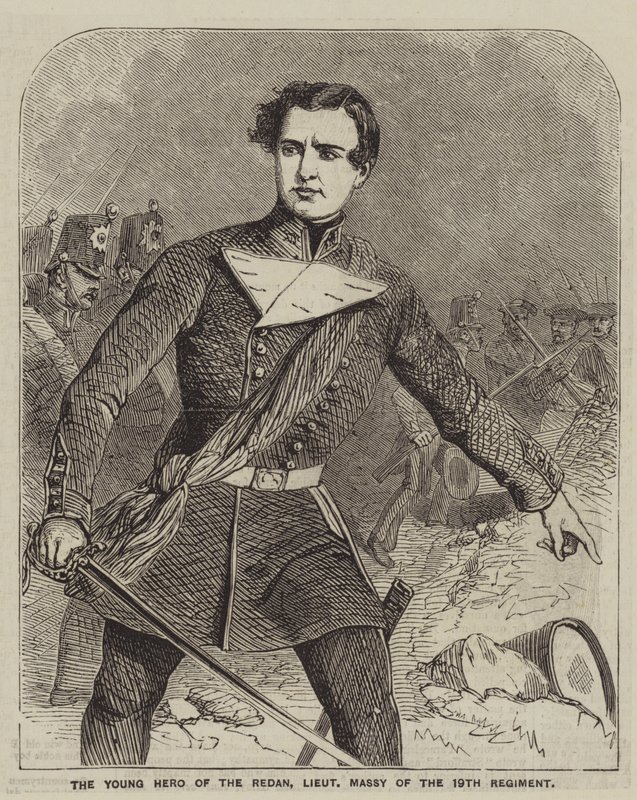 Młody Bohater Redanu, porucznik Massy 19 Pułku (rycina) autorstwa English School