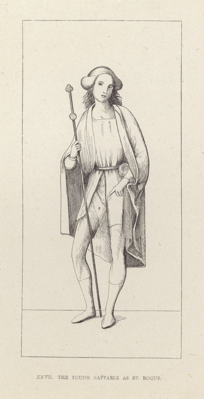 Młody Rafael jako St Roque autorstwa English School