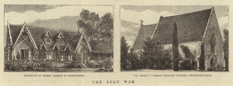 Wojna Zulusów (grawerowanie) autorstwa English School
