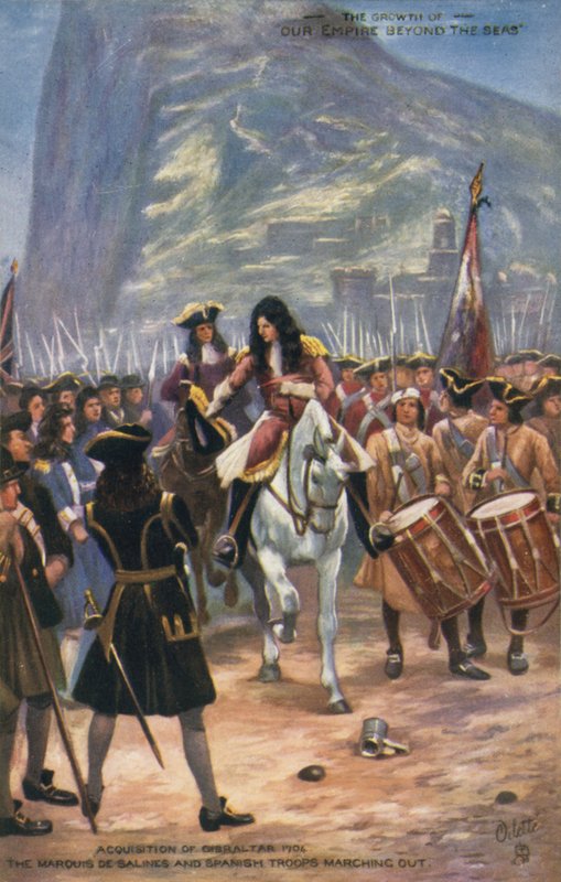 Przejęcie Gibraltaru przez Brytyjczyków, 1704 autorstwa English School