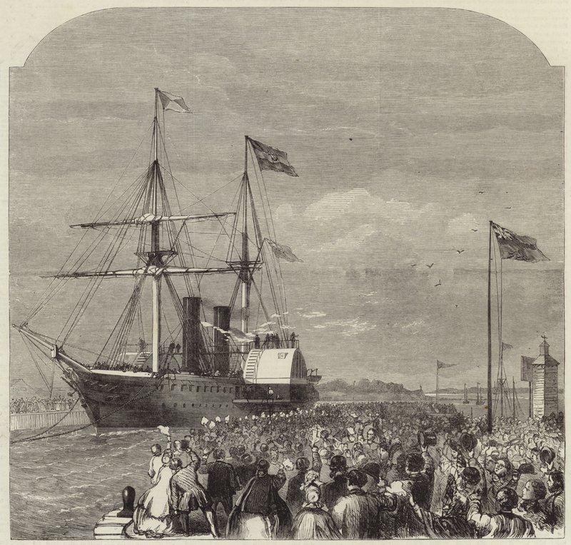 Przybycie Garibaldiego do Southampton autorstwa English School