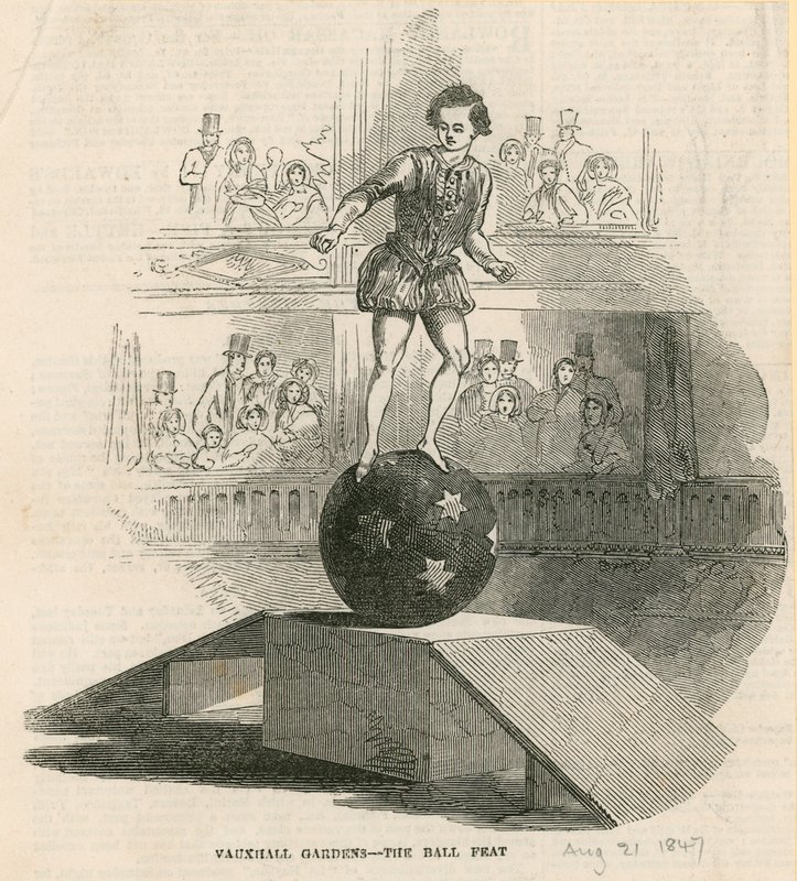 Wyczyn piłki, Vauxhall Gardens, Londyn autorstwa English School