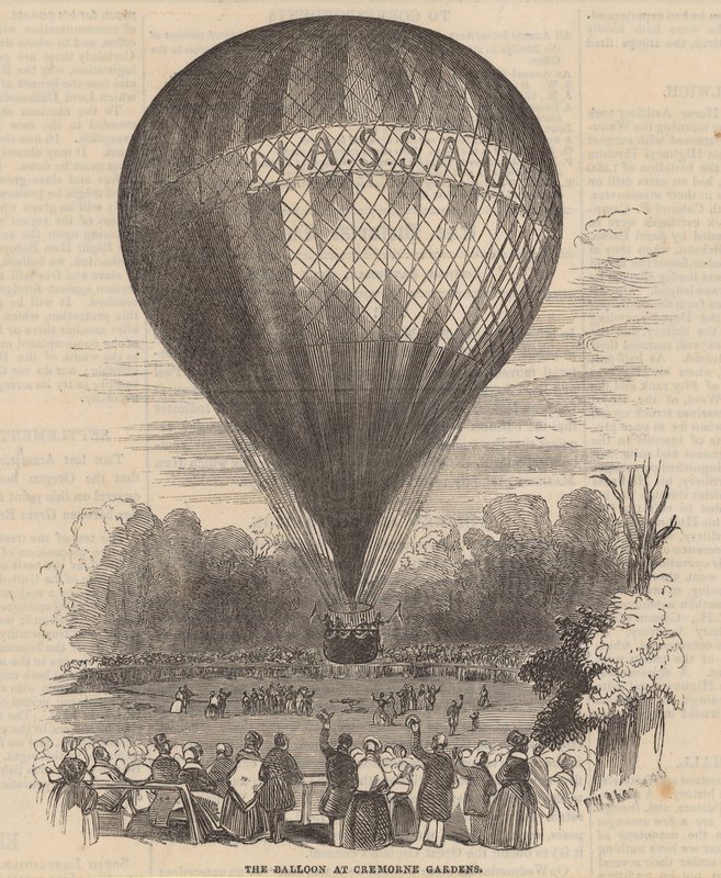 Balon w ogrodach Cremorne autorstwa English School
