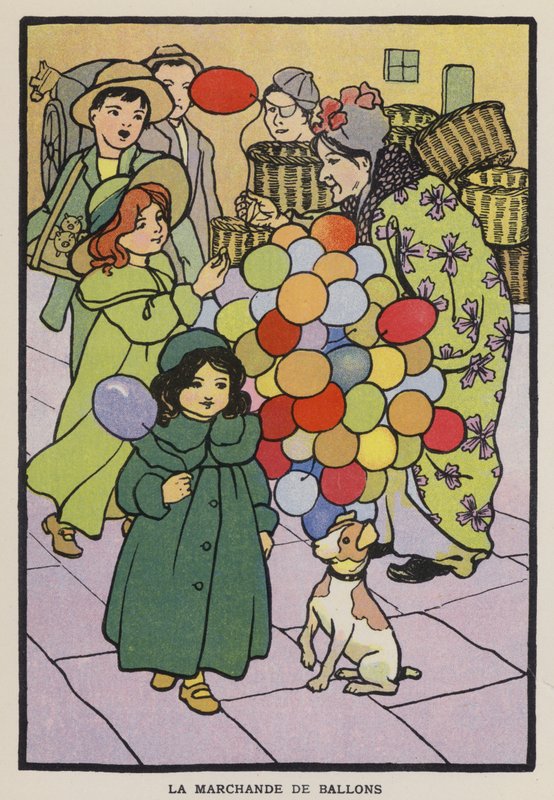 Sprzedawca balonów (chromolitho) autorstwa English School
