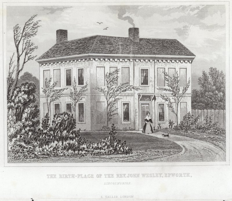 Miejsce urodzenia Wielebnego Johna Wesleya autorstwa English School